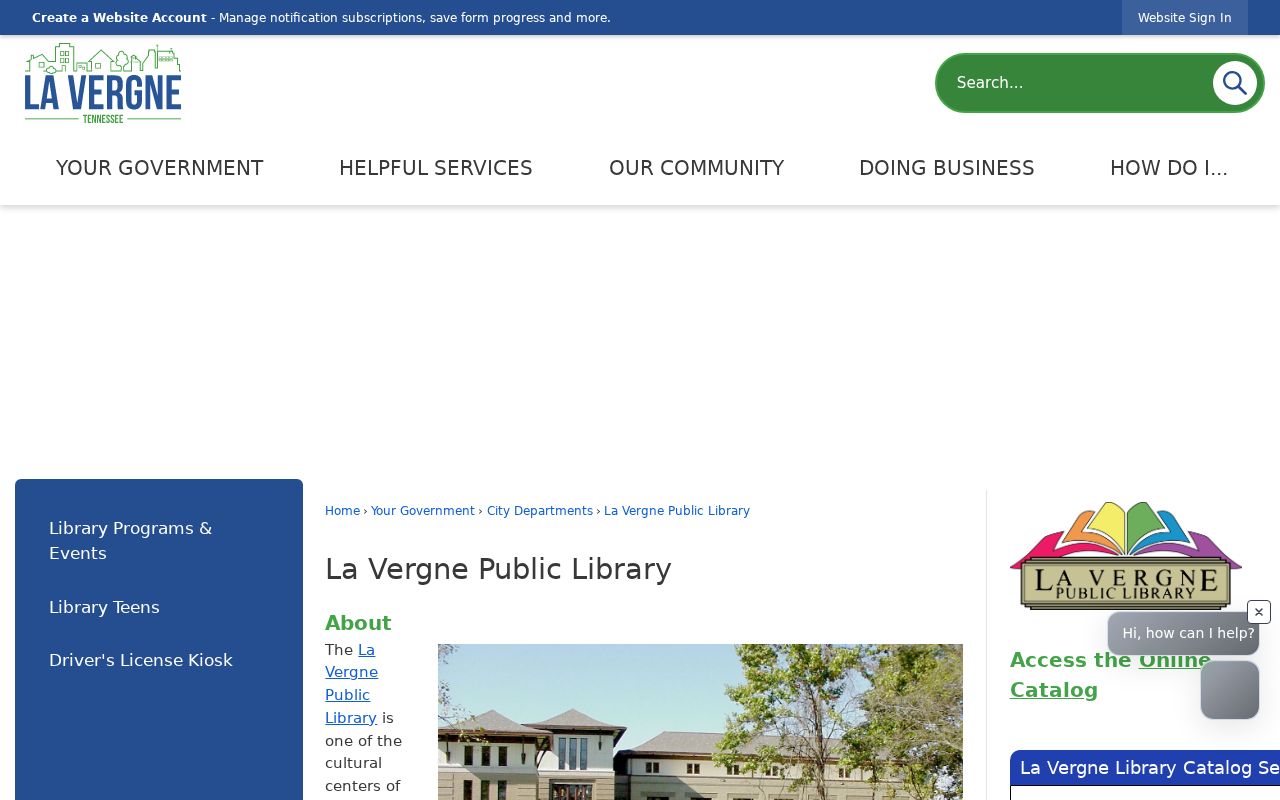La Vergne city directory research at the La Vergne Public Library